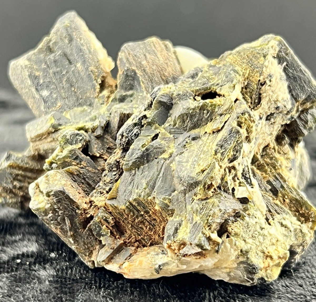 Epidote Crystal Cluster with Prehnite Nodules, Kayes Region, Mali 166 g.