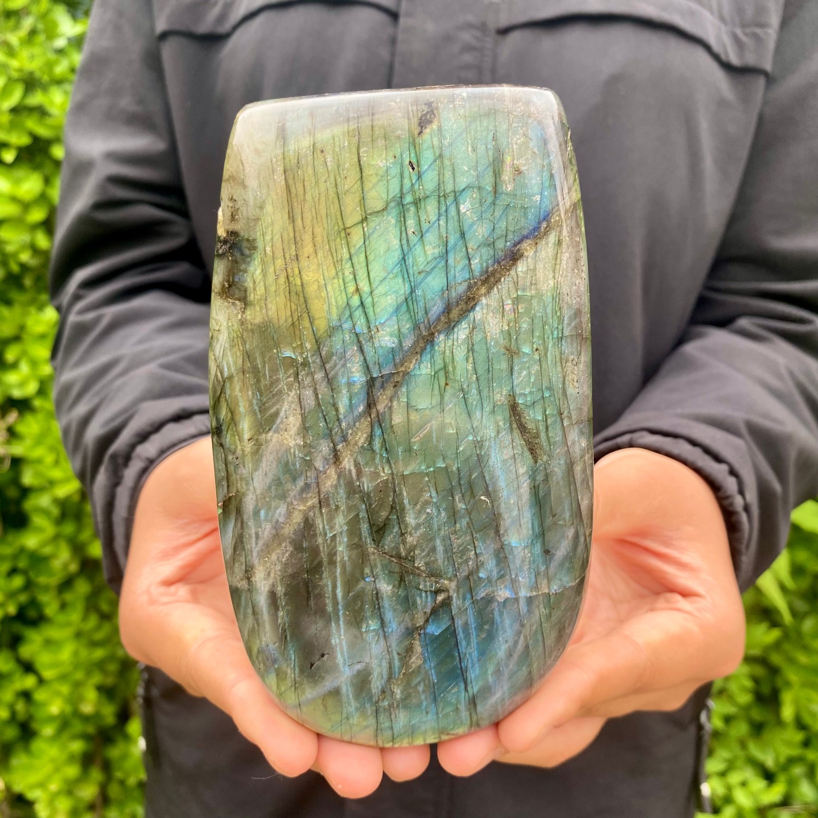 2.31LB Natural Labradorite Quartz Crystal Freeform Mineral Specimen Healing