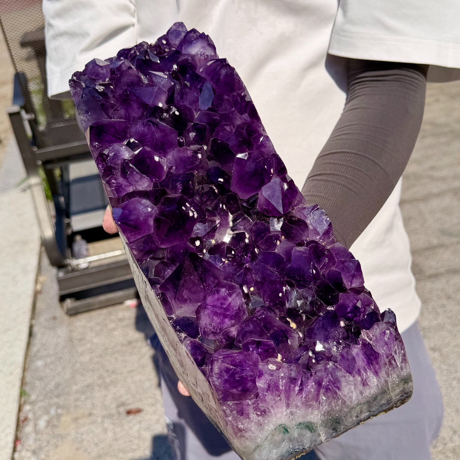 16.39lb Natural Amethyst geode quartz cluster crystal specimen Healing
