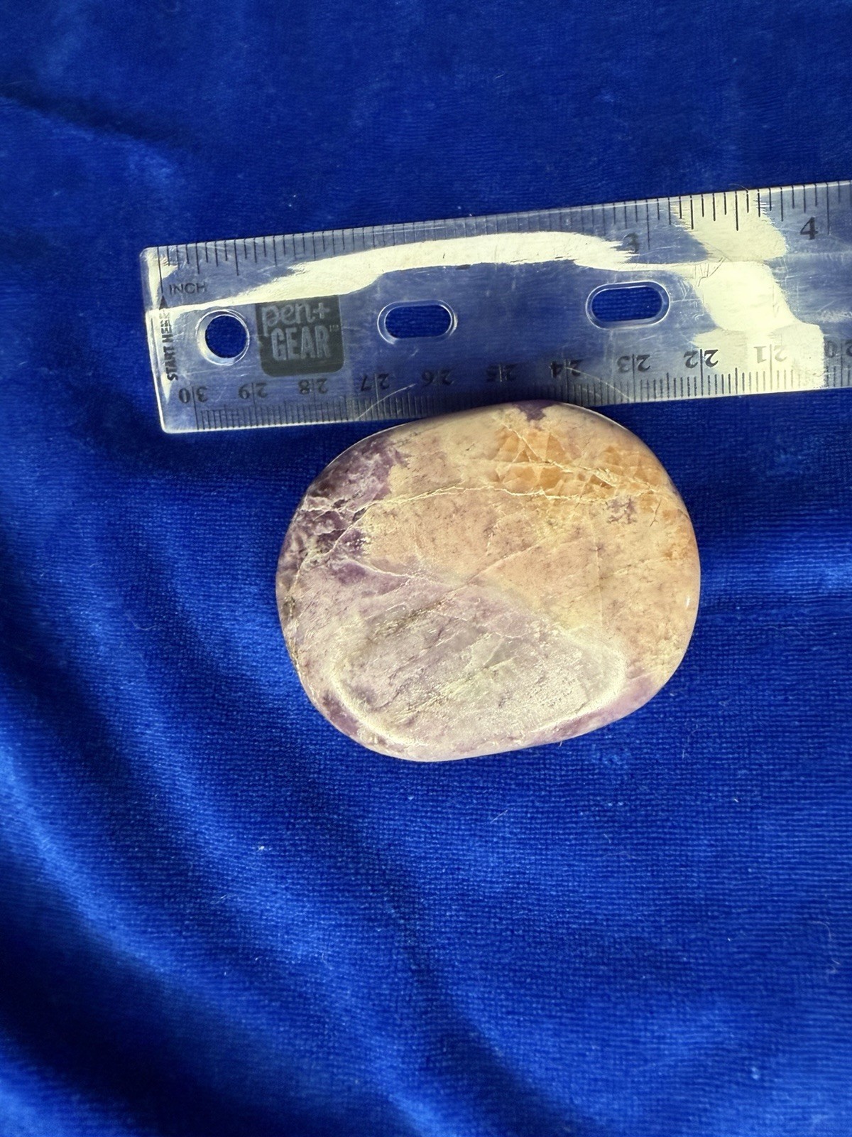 Polished Purple and Tan Crystal Display Specimen Approx. 2 Inch