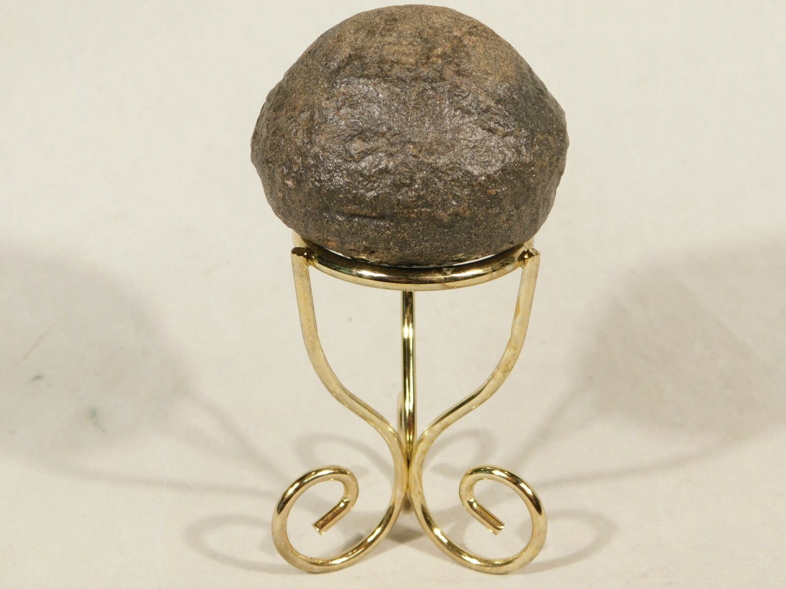 Sphere Display Stand Metal Scroll Design Gold Color Small Size