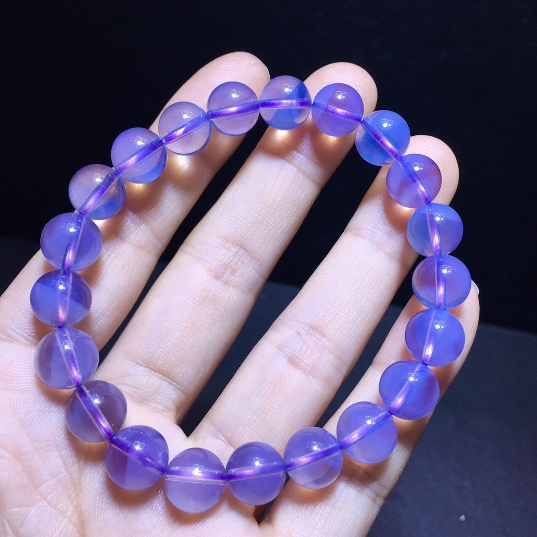 Natural Amethyst Crystal Lilac Purple Cream Body Chain