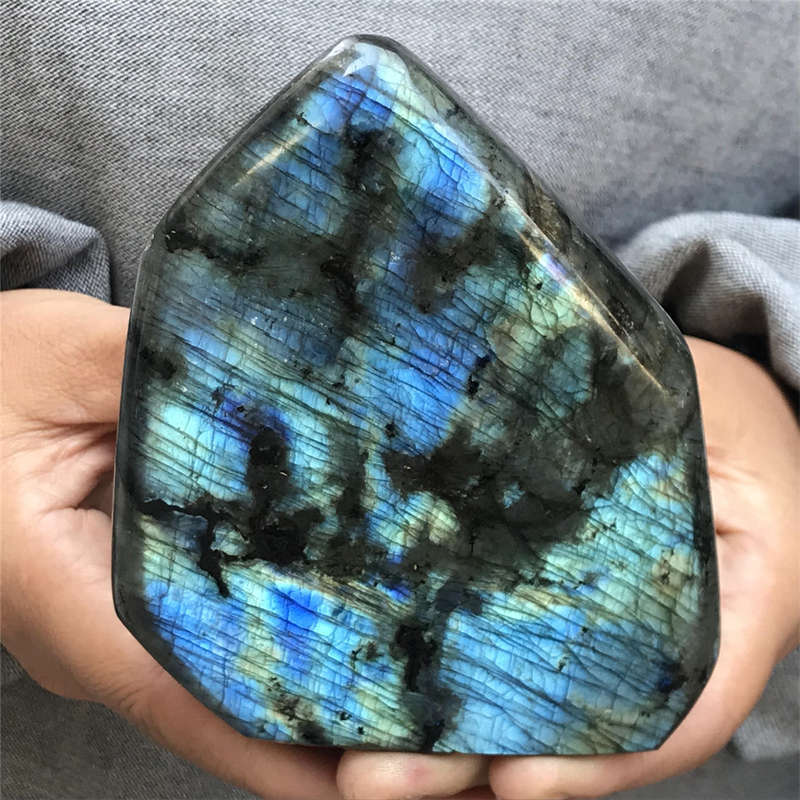 830g Natural Labradorite Quartz Crystal Spectrolite Mineral Reiki healing