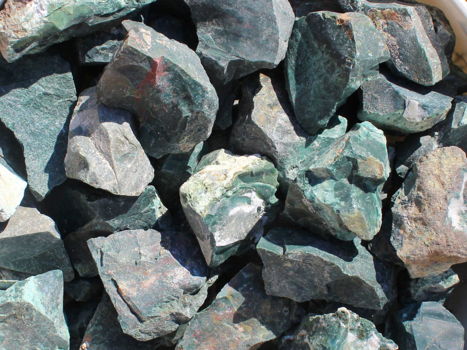 Green Bloodstone – Rough Rocks for Tumbling – Bulk Wholesale 1LB options