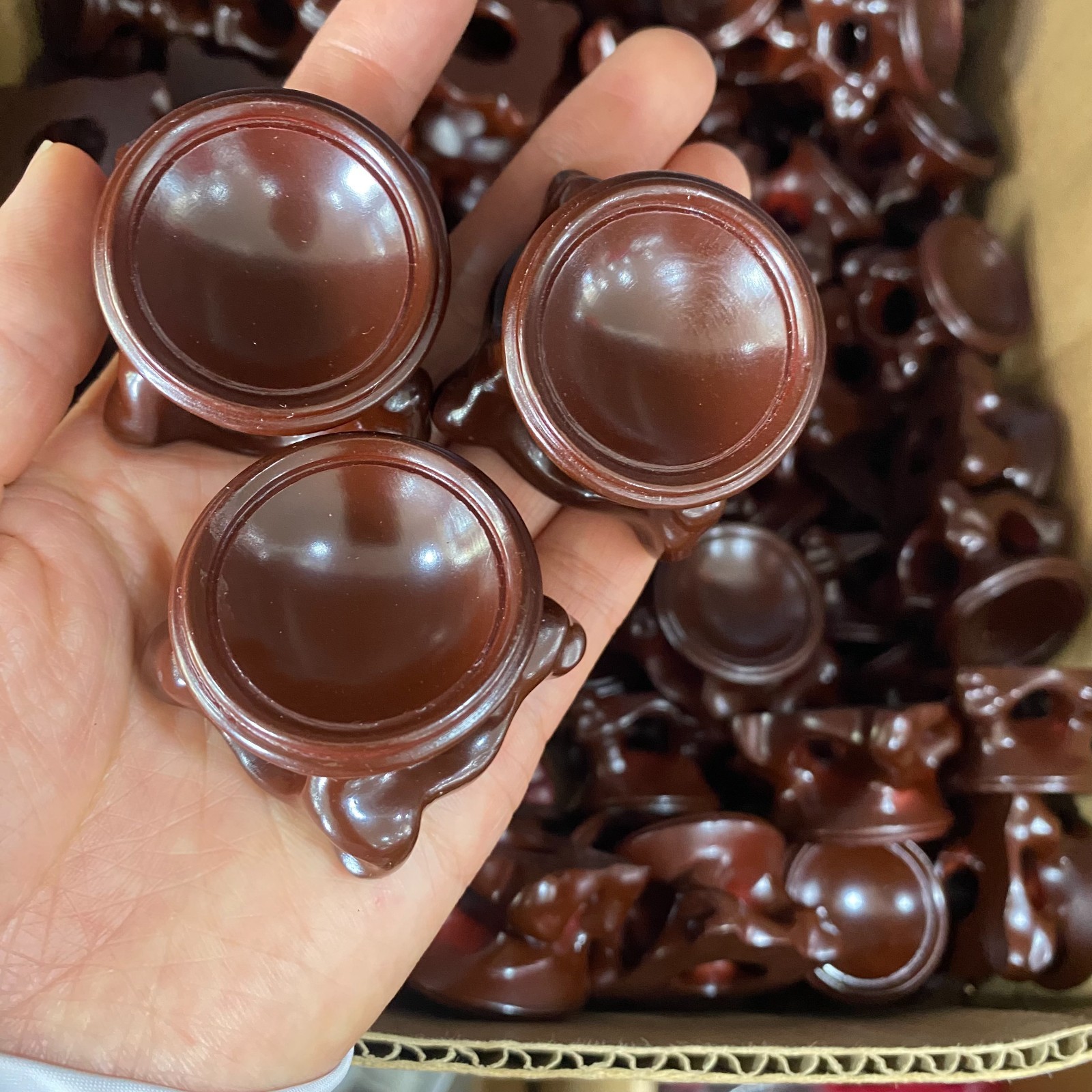 5pcs Wood Display Stand Crystal Ball Sphere Globe Stone Holder