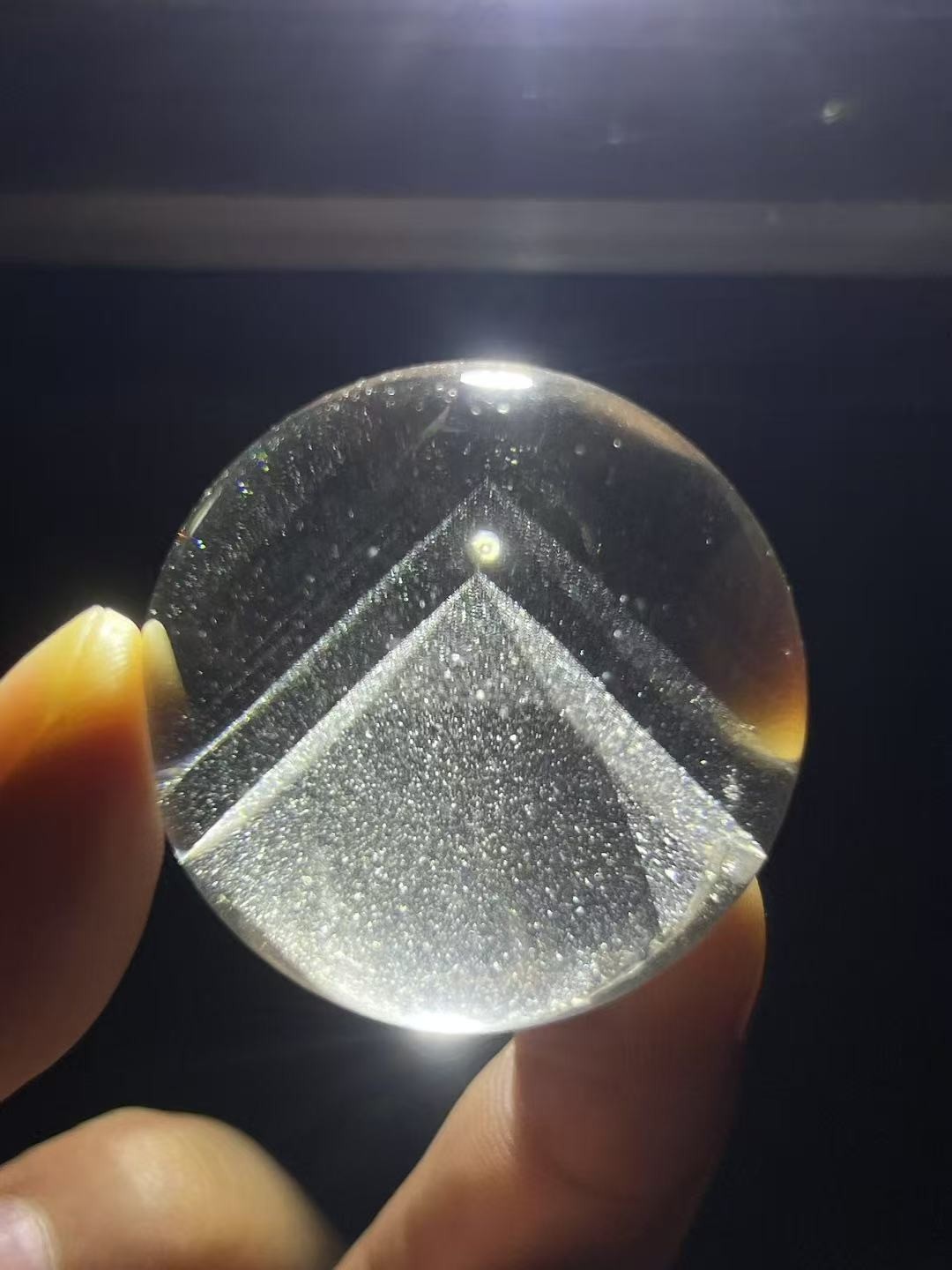 40mm Natural clear crystal sphere quartz pyramid polished ball Reiki energy