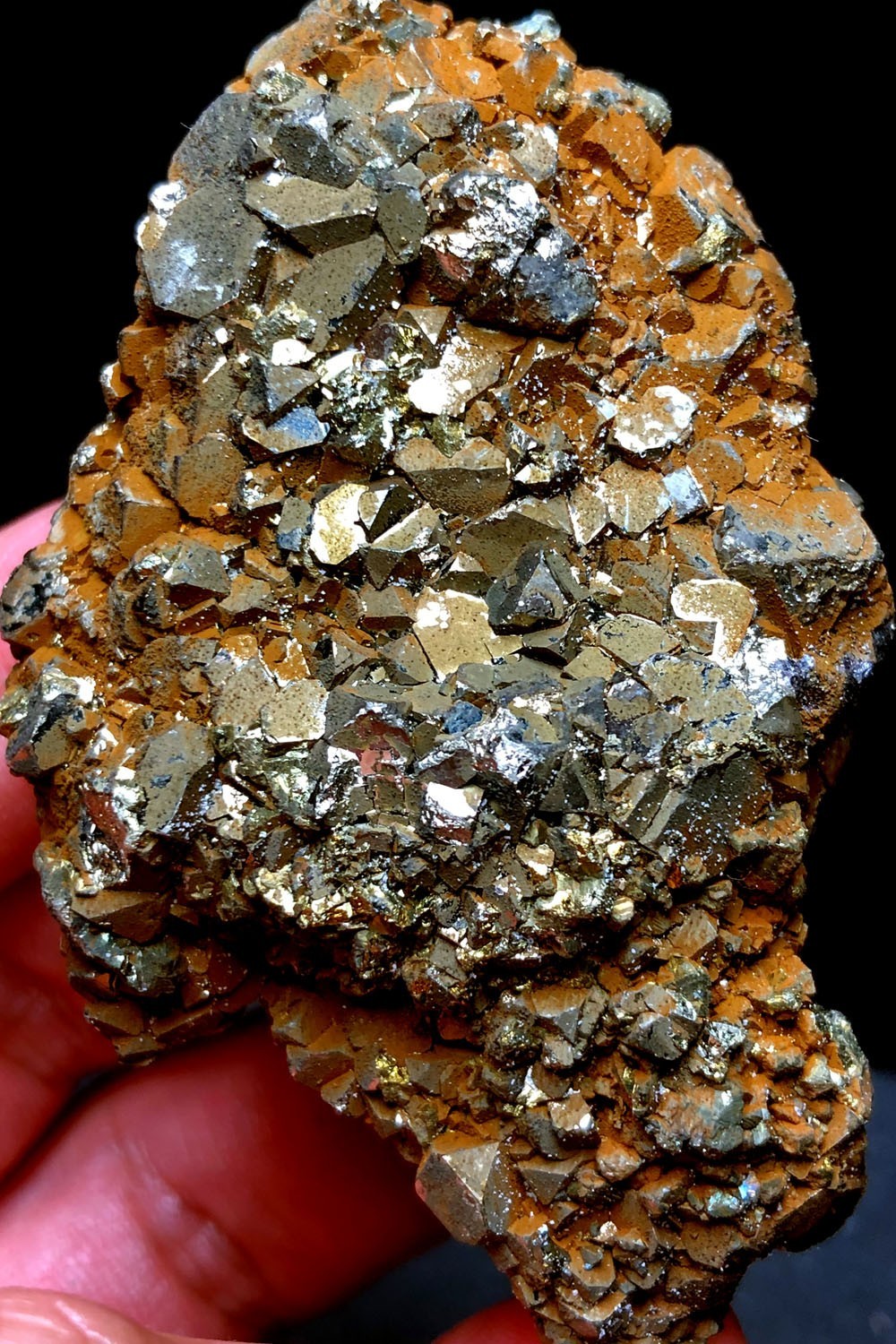 145g Rare Fantastic Golden Chalcopyrite&IRON PYRITE Nugget Native Inner t575
