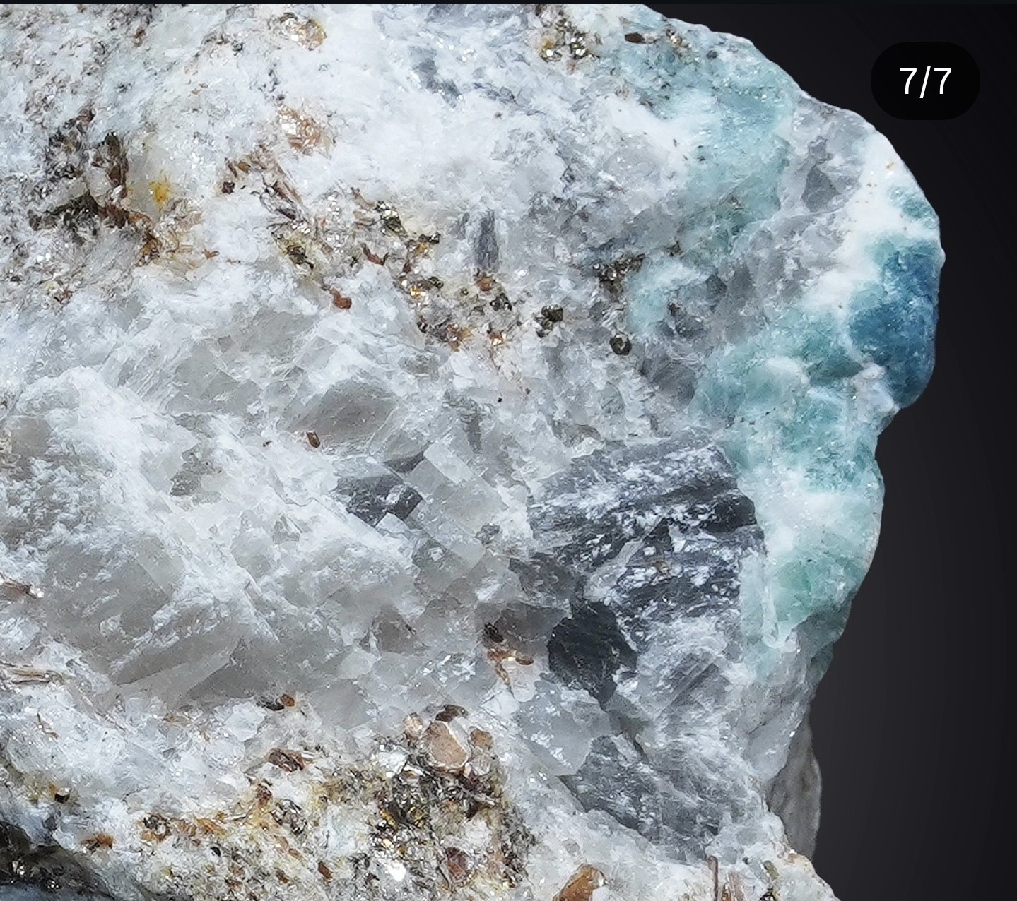 Big Fluorescent Afghanistan Sodalite Marialite, Calcite, Afghanite, Phlogopite.