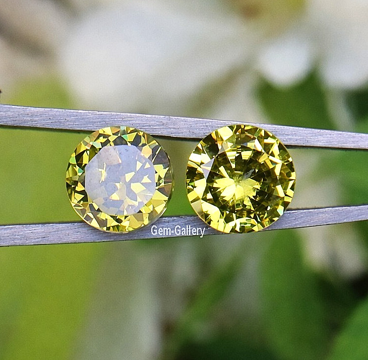5.45 Ct 2 Pcs Natural D-Green Sapphire Pair Round Cut certified Loose Gemstone