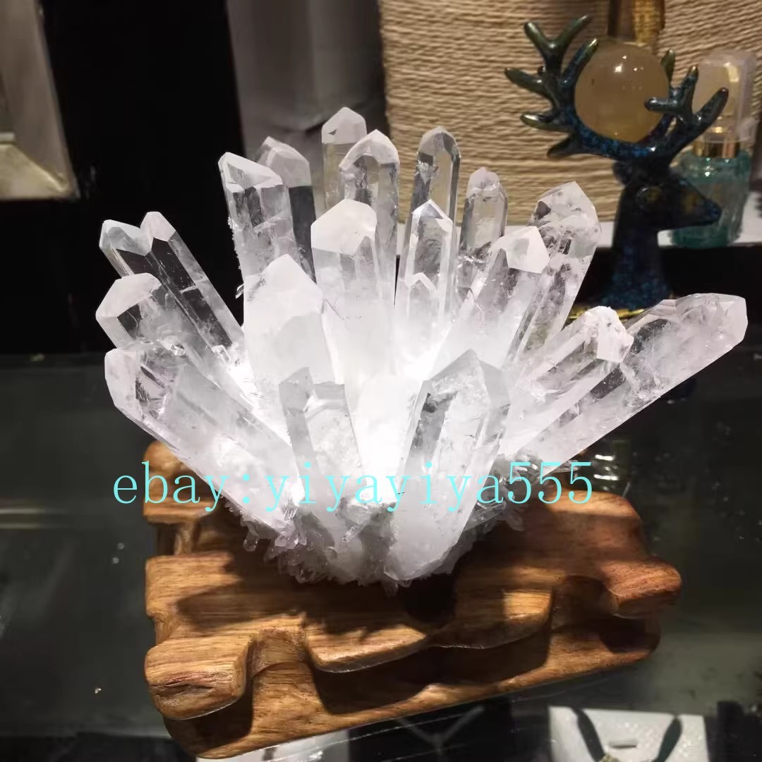 New Find white Phantom Quartz Crystal Cluster Mineral Specimen Healing 200g+ 1pc
