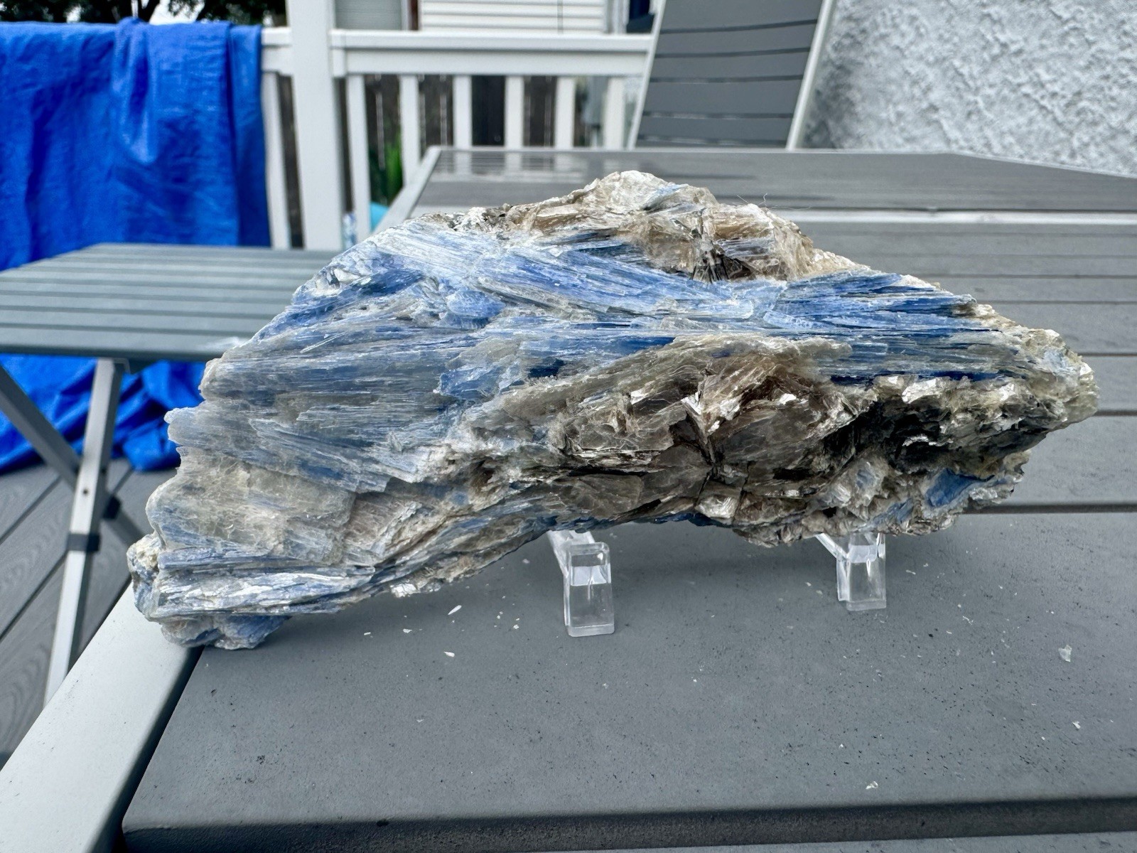 Over 1 Lb Blue Kyanite Comes With Acrylic Stand.