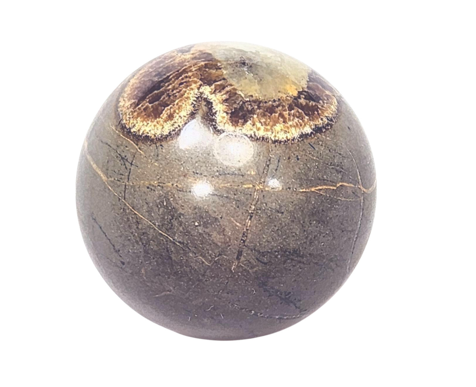 Fluorescent Septarian Nodule Piece 29mm Sphere for UV Collection 6295