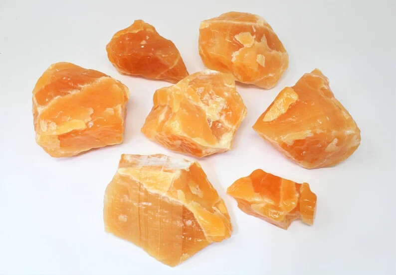 GIANT Yellow Calcite Stones Large Raw Healing Crystals Natural Lapidary Rocks