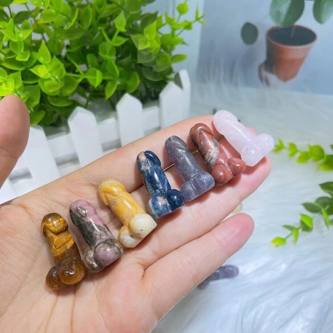10pcs Natural male penis quartz Crystal Massager Sculpting wand gem healing