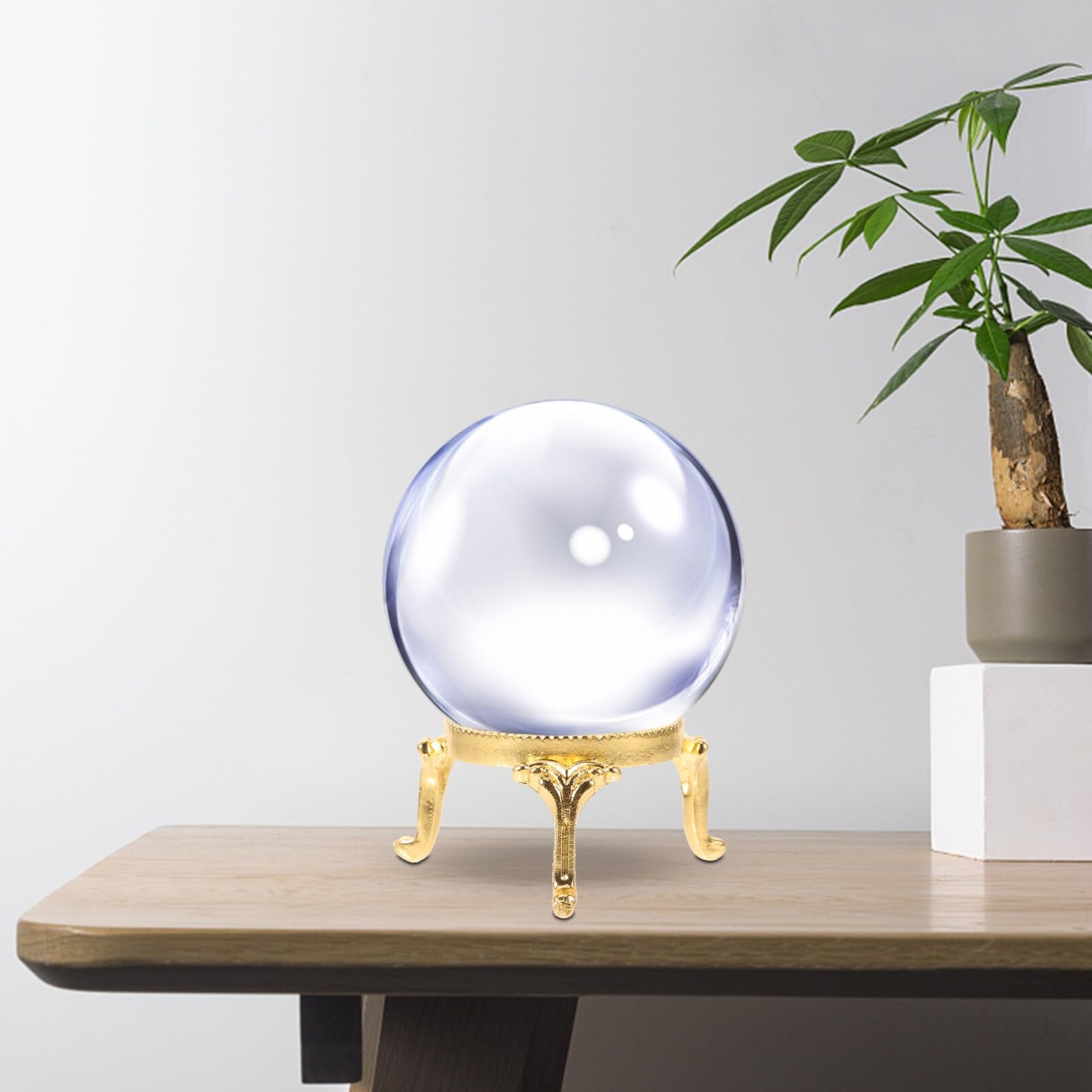 Desktop Stand 2pcs Crystal Stand Glass Display Base Crystal Sphere Holder Cra…