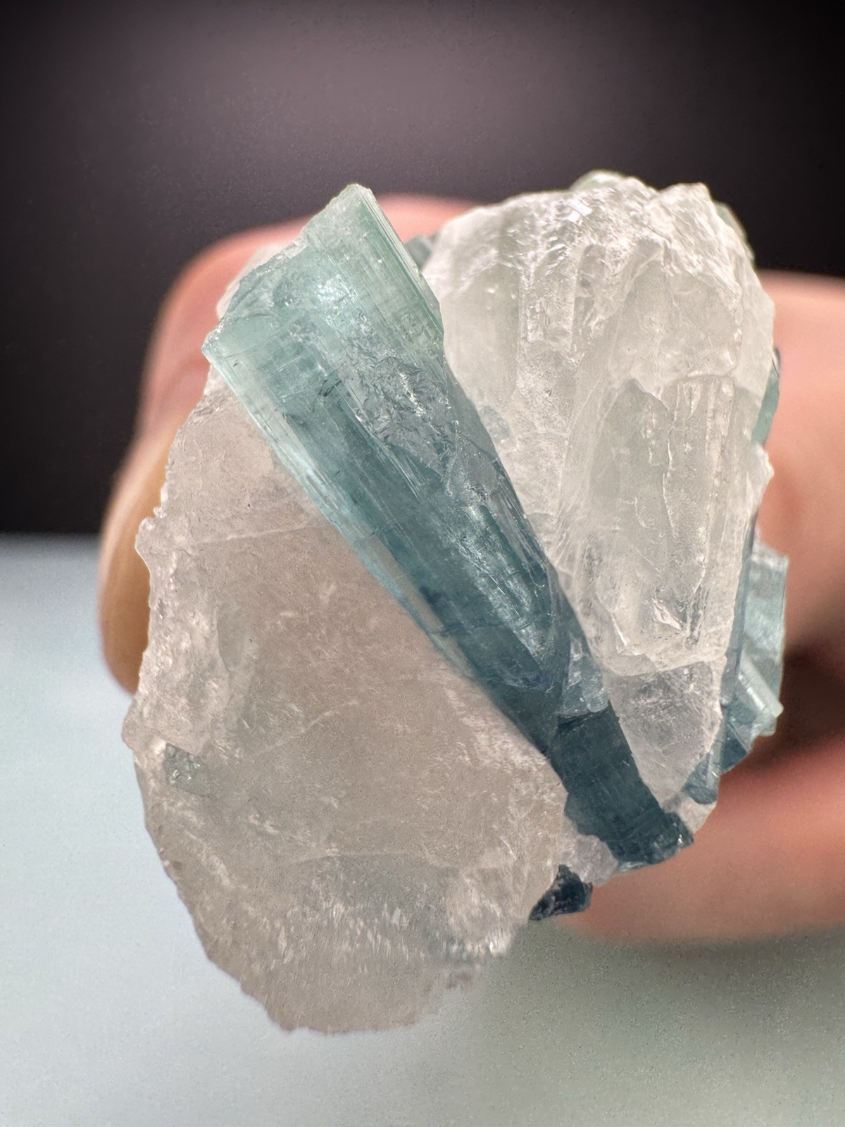 Paraiba Tourmaline on Quartz – 10.9g – US SELLER