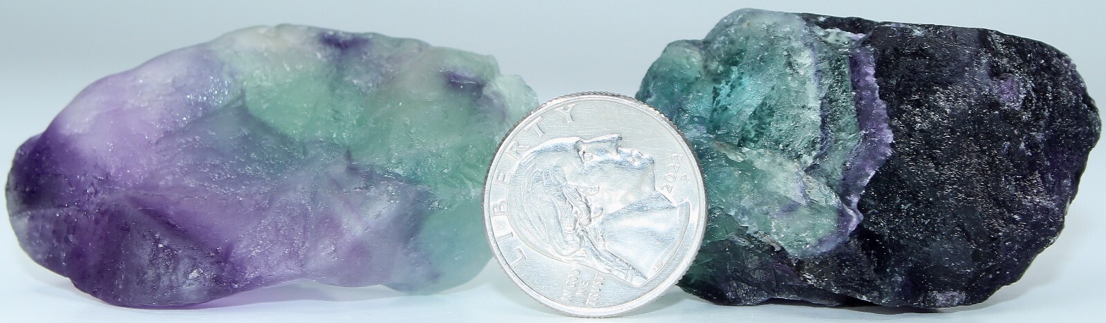 AAA Rough Mexican Rainbow Fluorite / 5 Pieces / 17.2 oz (487.61 gr) 2258
