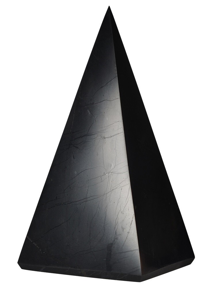 Shungite World Shungite Pyramid Tall – Various sizes ( Polished or Unpolished )
