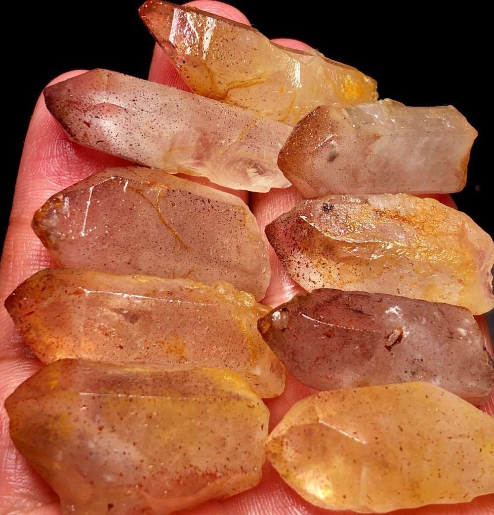 99g 9PC Fire Quartz Lepidocrocite Ignite your Passion Purpose Play Namibia t887