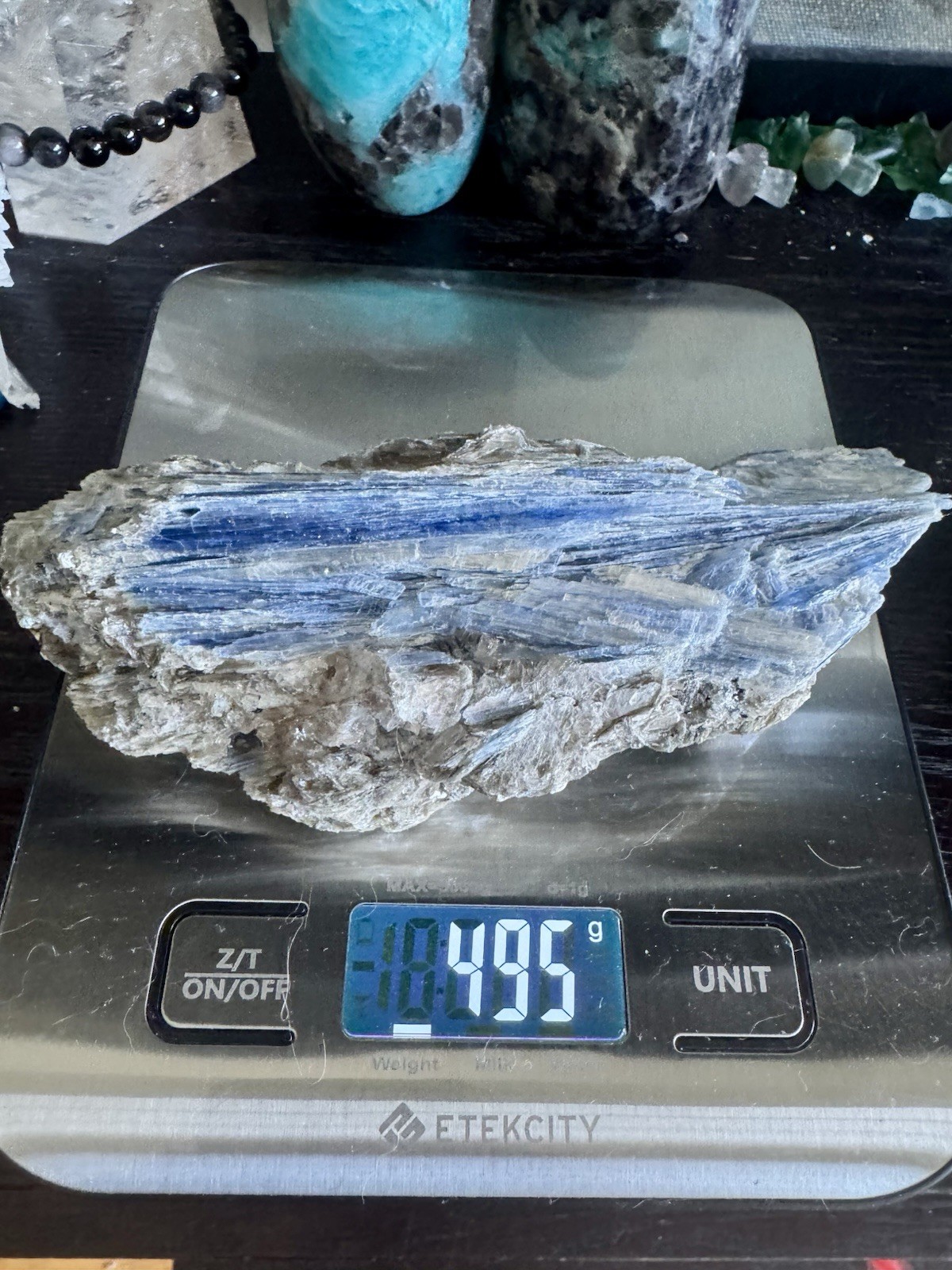 Over 1 Lb Blue Kyanite Comes With Acrylic Stand.