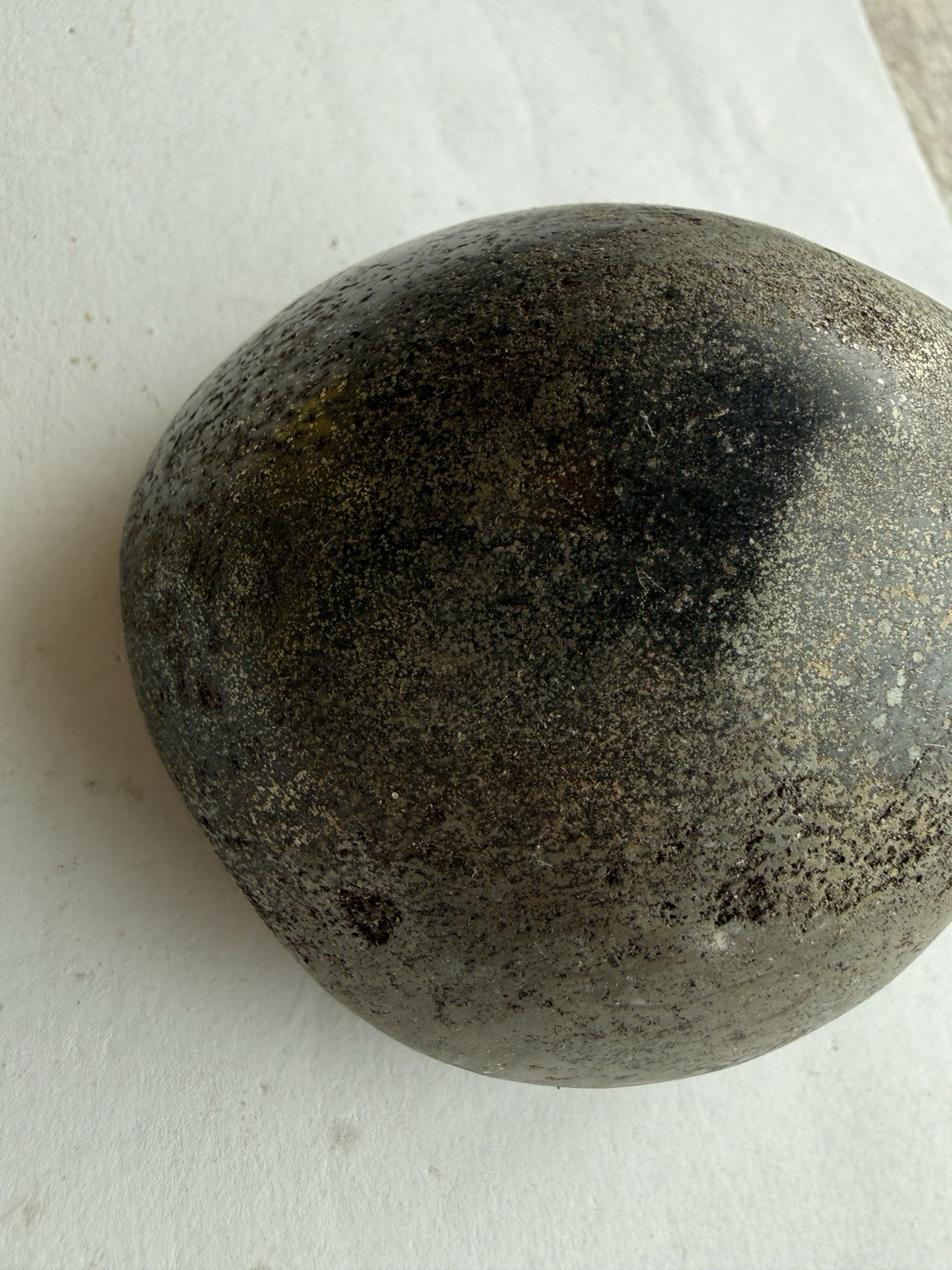 Polished Pyrite Magnetite Healers Gold Specimen Palm Stone Pebble 426g