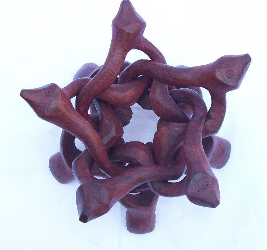 Wooden Hand Carved five Leg Stands for Crystal Balls, Spheres, Eggs, Minerals
