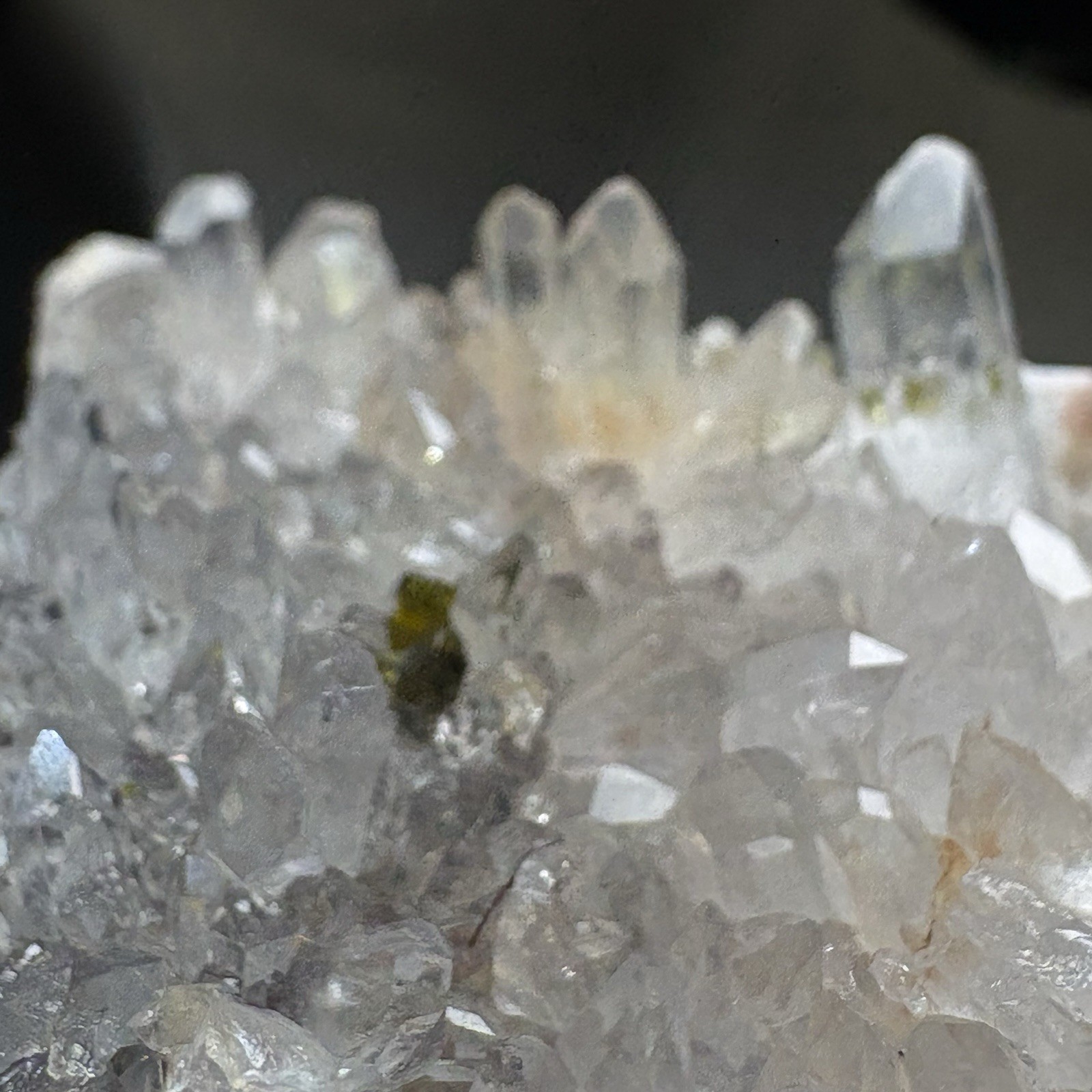 Natural Garden Quartz Crystal w/ Epidote Cluster Raw Mineral Specimen Healing