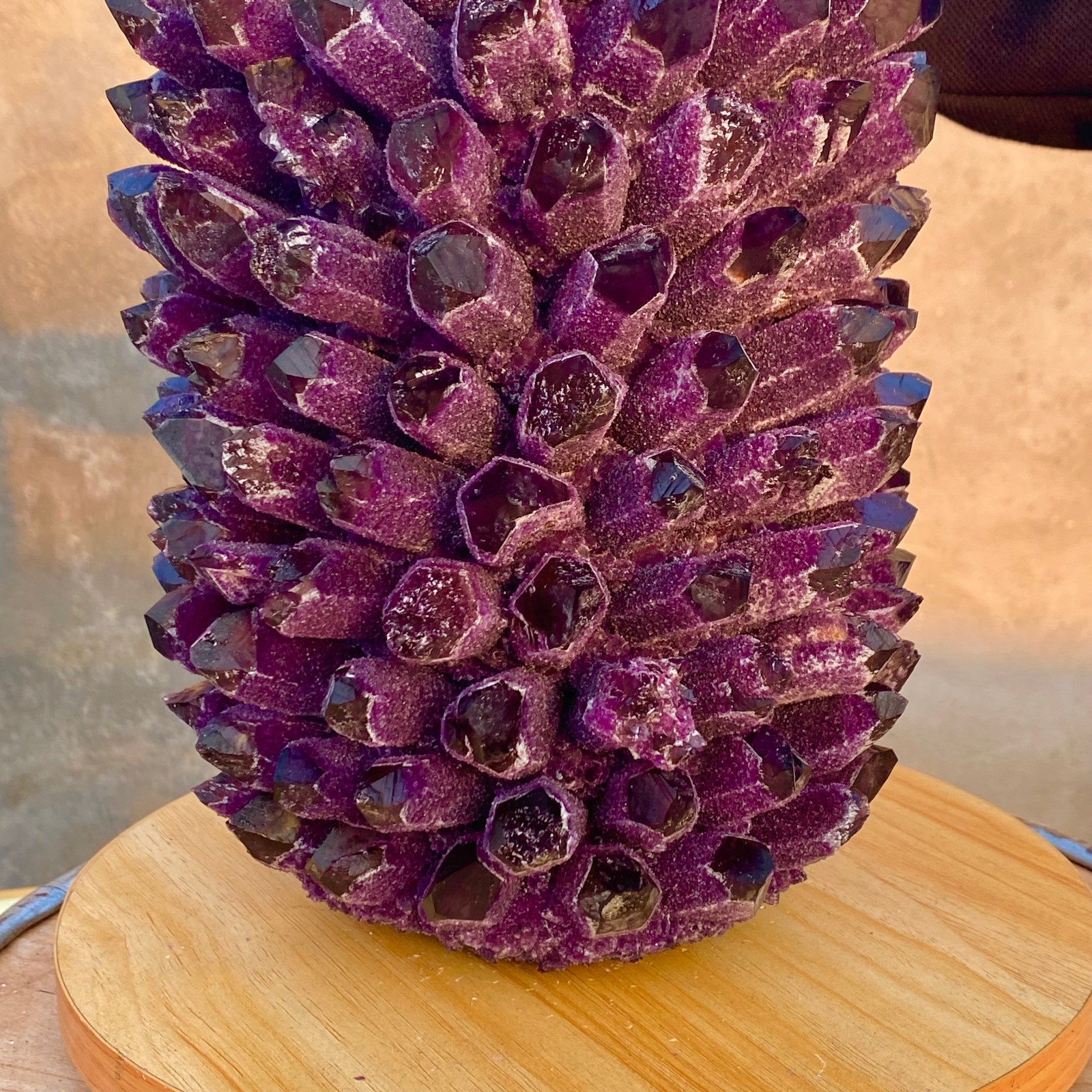 32.73LB Natural Purple Crystal Cluster/Flower Shape Mineral Specimen healing