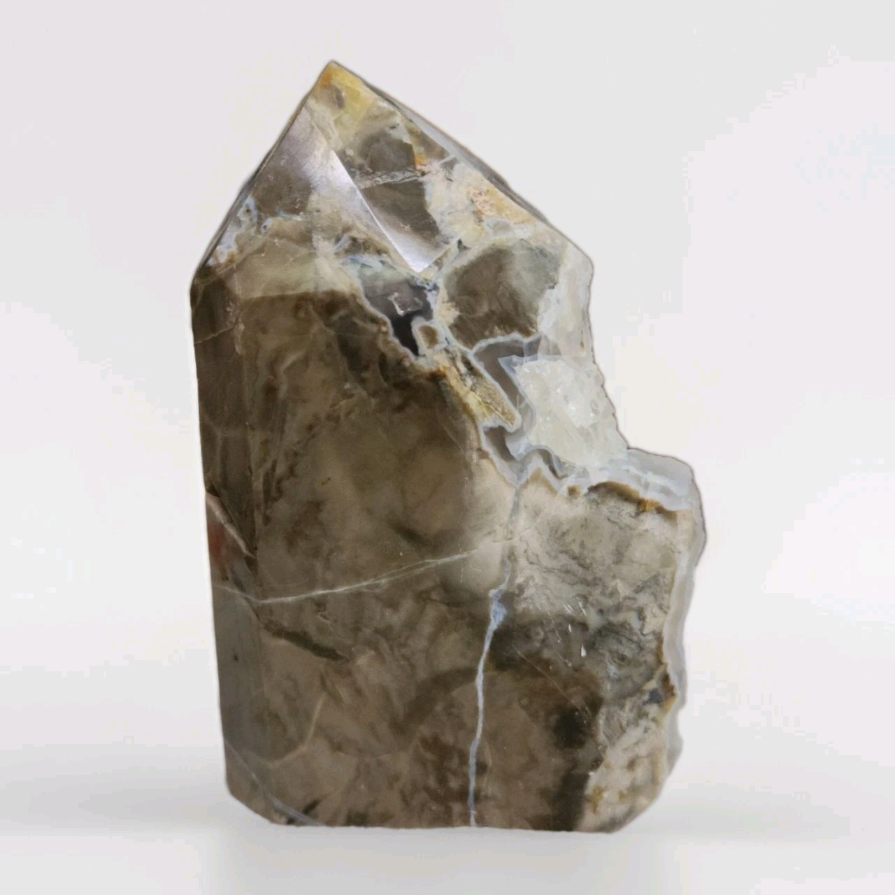 Polished Volcano Agate Tower 3.75″ w UV – USA