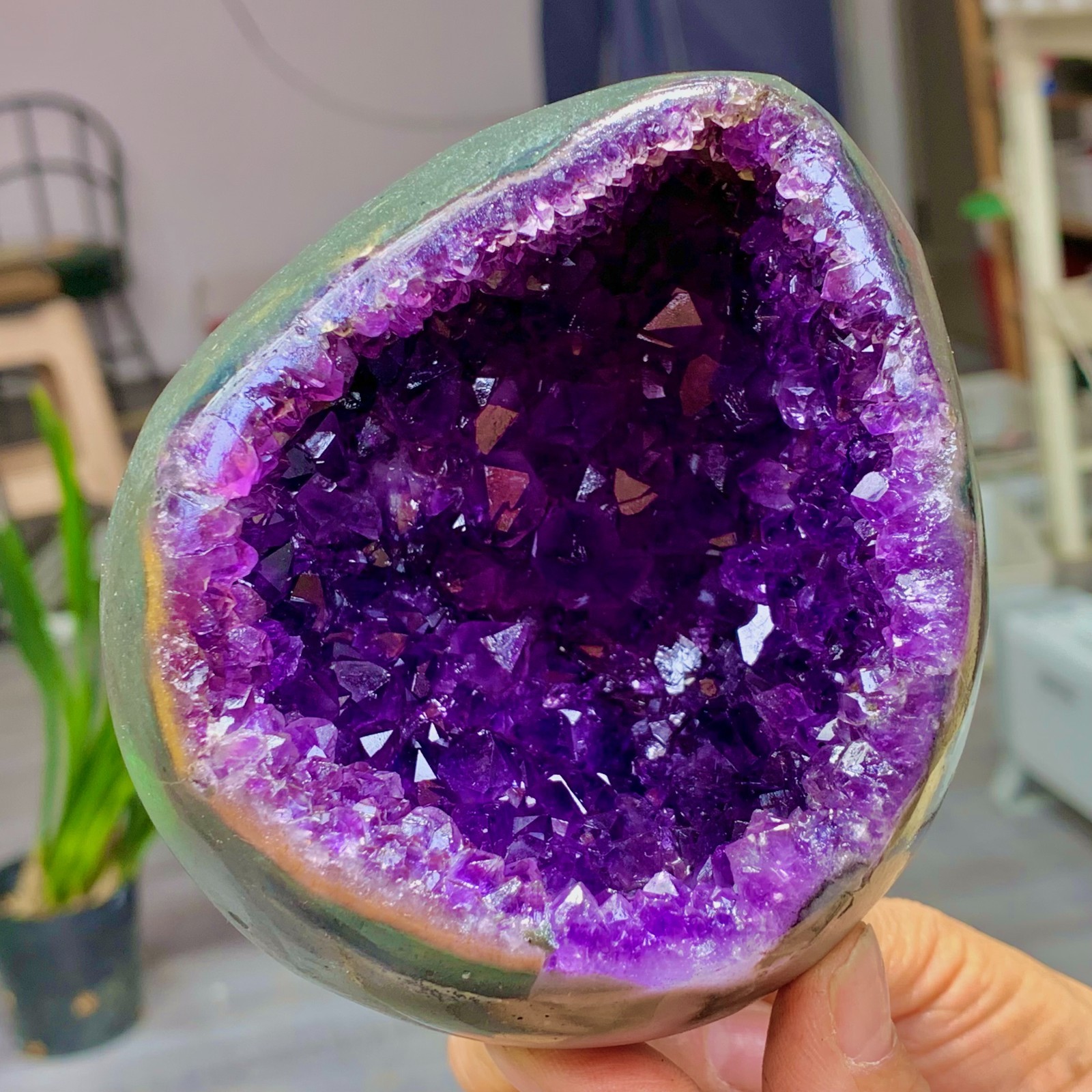 1.8LB Healing of natural amethyst crystal cave quartz cluster specimens