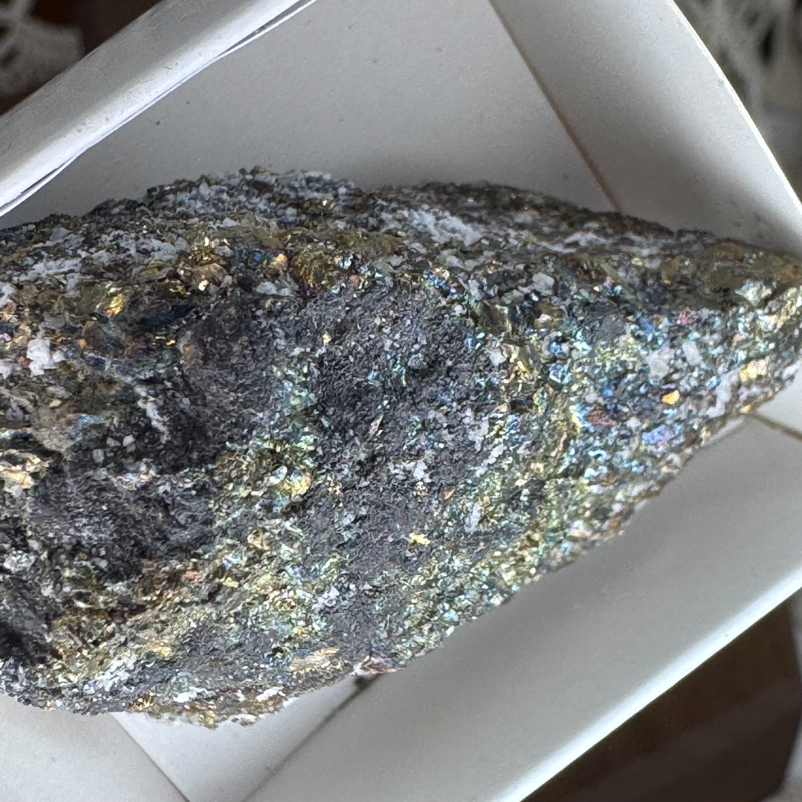 Rainbow Pyrite – Austria – Natural Metallic Mineral Specimen – Unique Gift Decor