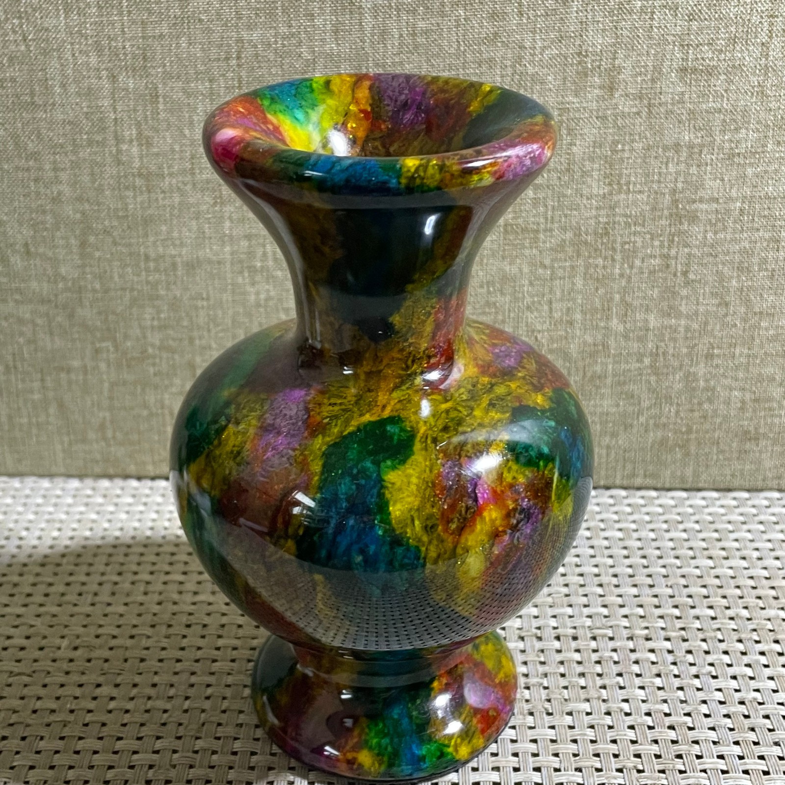 888g Seven Colors Jade vase specimen Decorative -Taiwan China