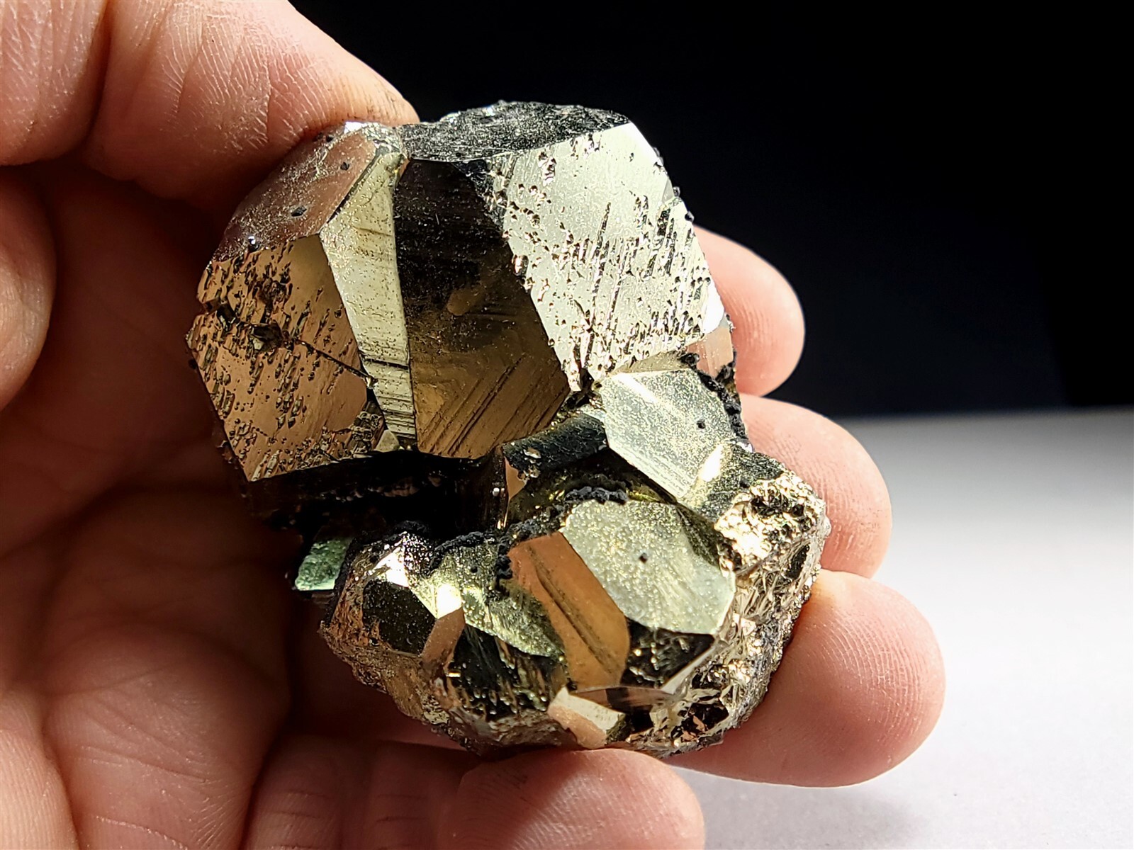 Brilliant Peruvian Golden Pyrite Crystal Cluster #9