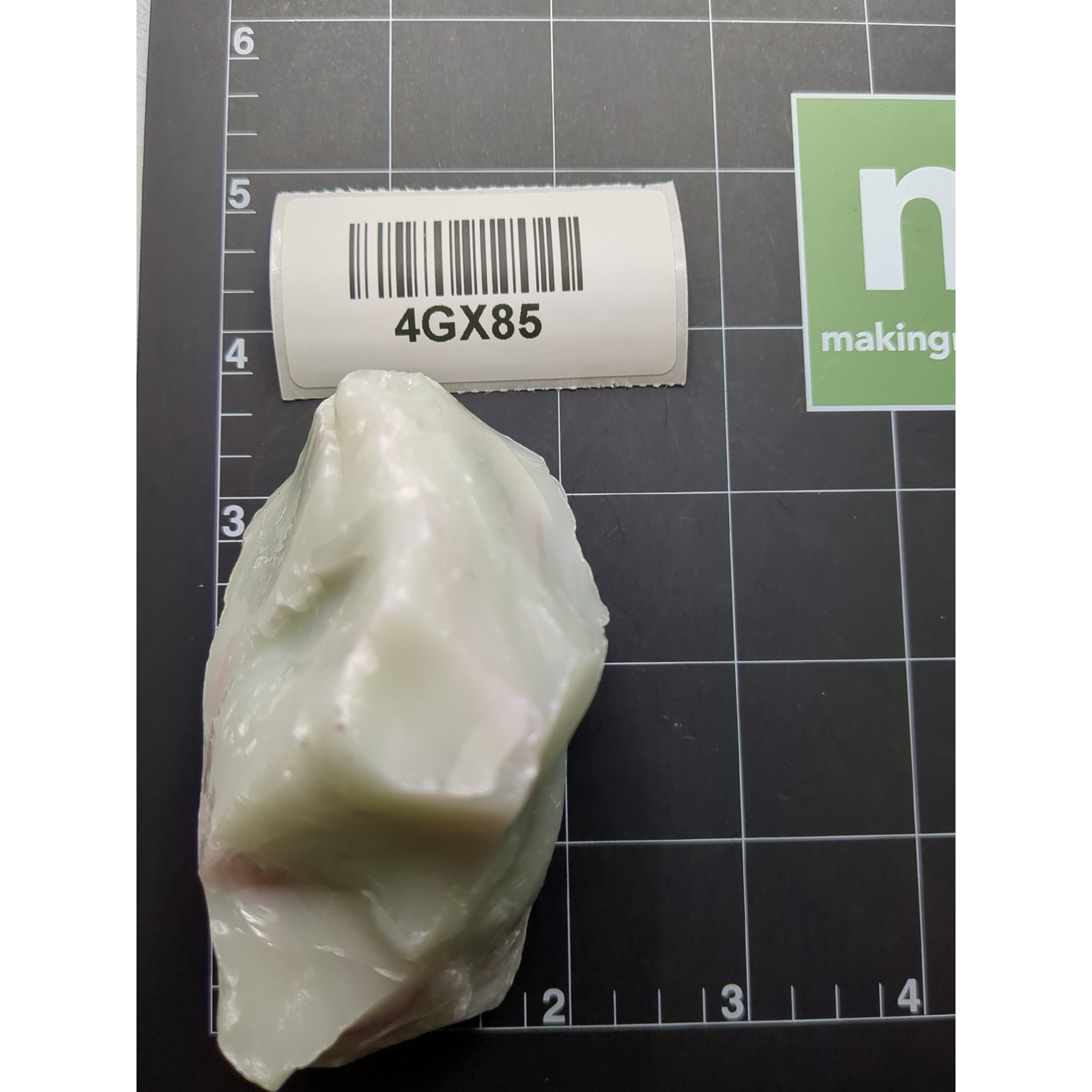 Jadeite Pink Swirl Art Glass Cullet Glowing Manganese Opaque Slag Glass #4GX85