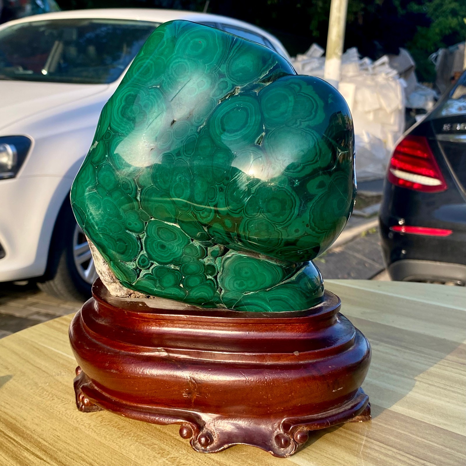 18.93LB Natural Polished Malachite Mineral freeform specimen Reiki Stone