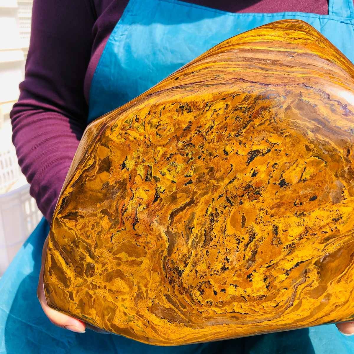 4310G Large Natural Tiger’s Eye Quartz Crystal Rough Mineral Specimen MH5337