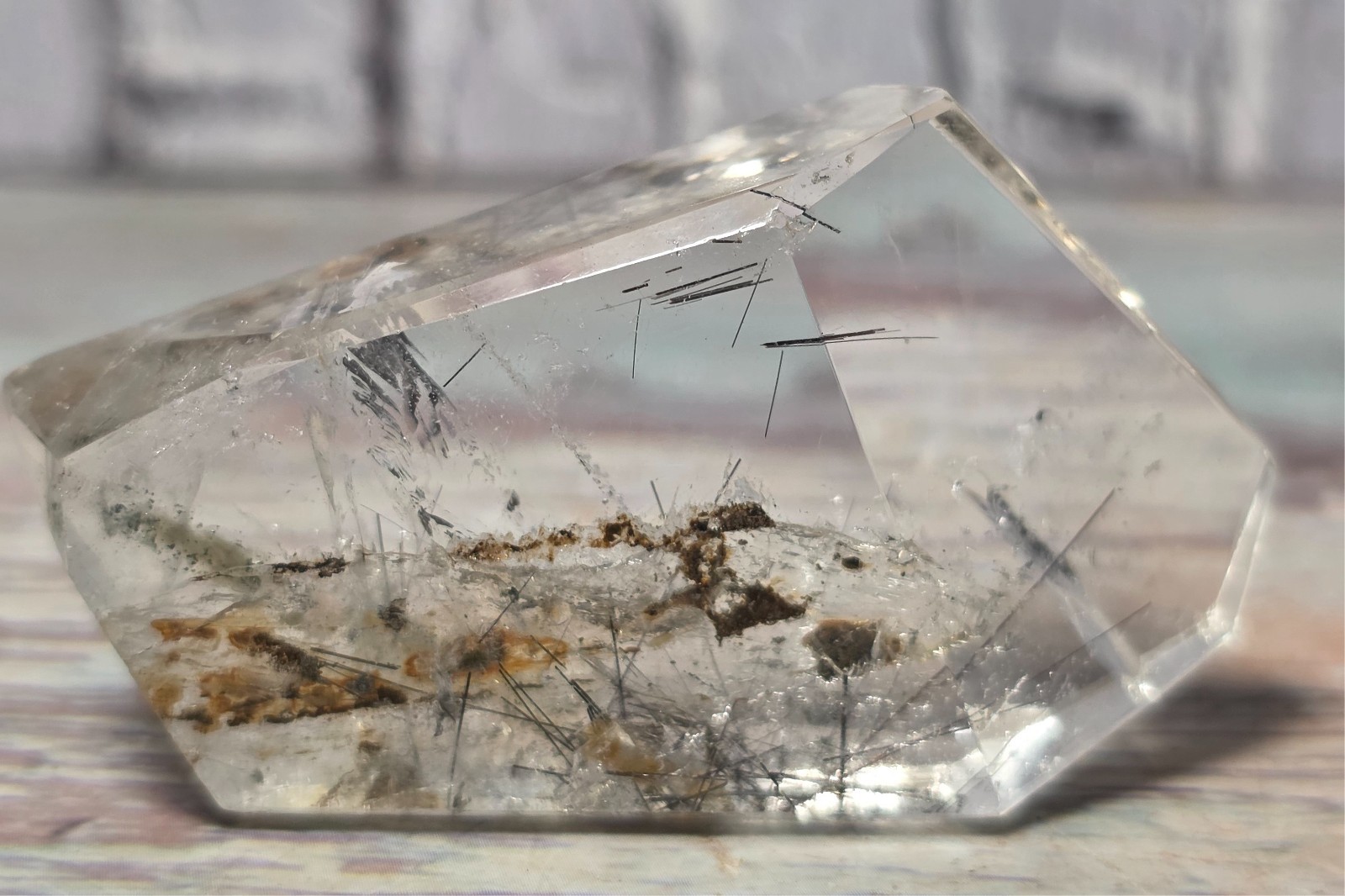 3 Piece Natural Quartz Crystal Specimen Lot Rutile Included Quartz Cluster