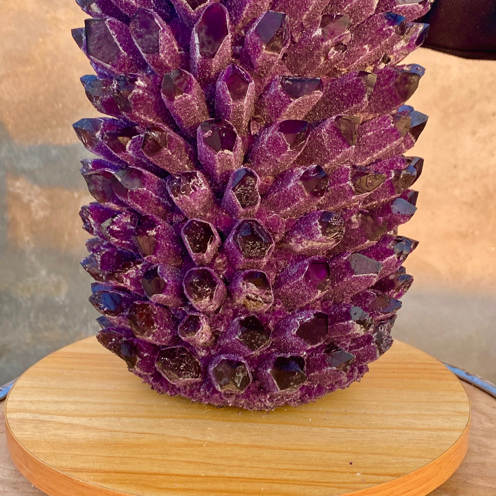 32.73LB Natural Purple Crystal Cluster/Flower Shape Mineral Specimen healing
