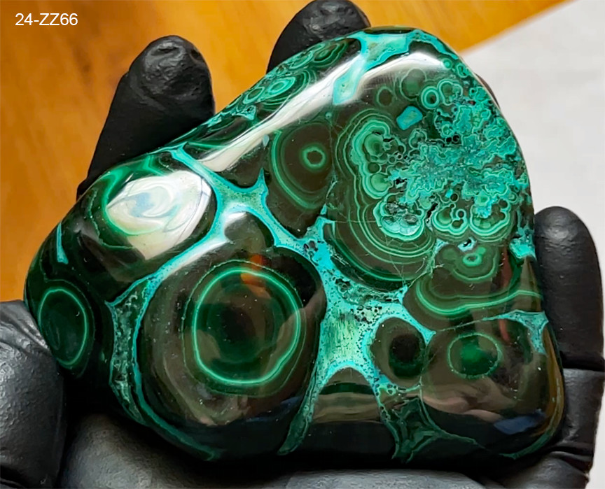 Malachite Bulls Eye – BIG 324g – Congo A+ Specimen – See Video! – US seller!