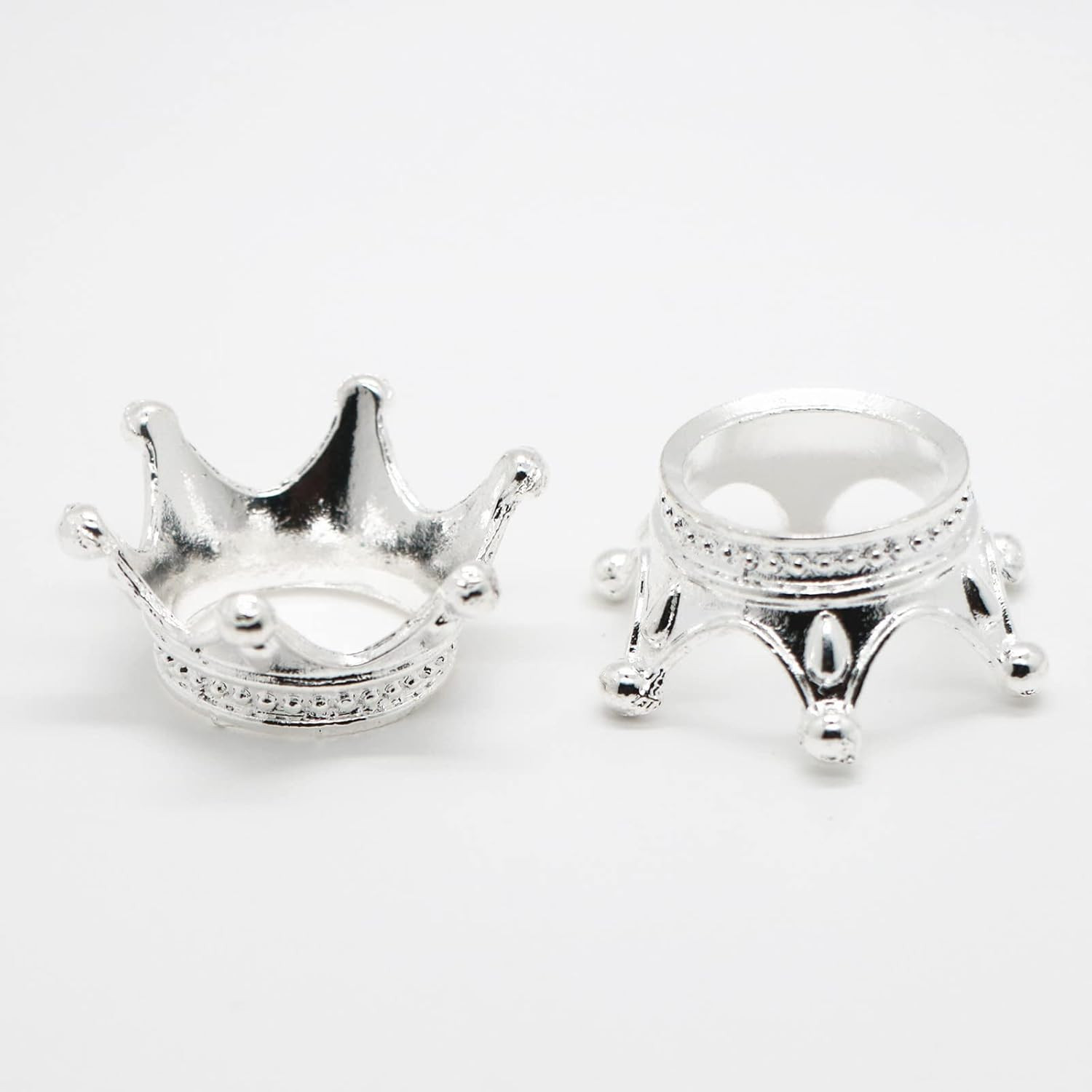 10 pcs Metal Silver Crystal Ball Stands Globe Stone Holders Egg Sphere Displays