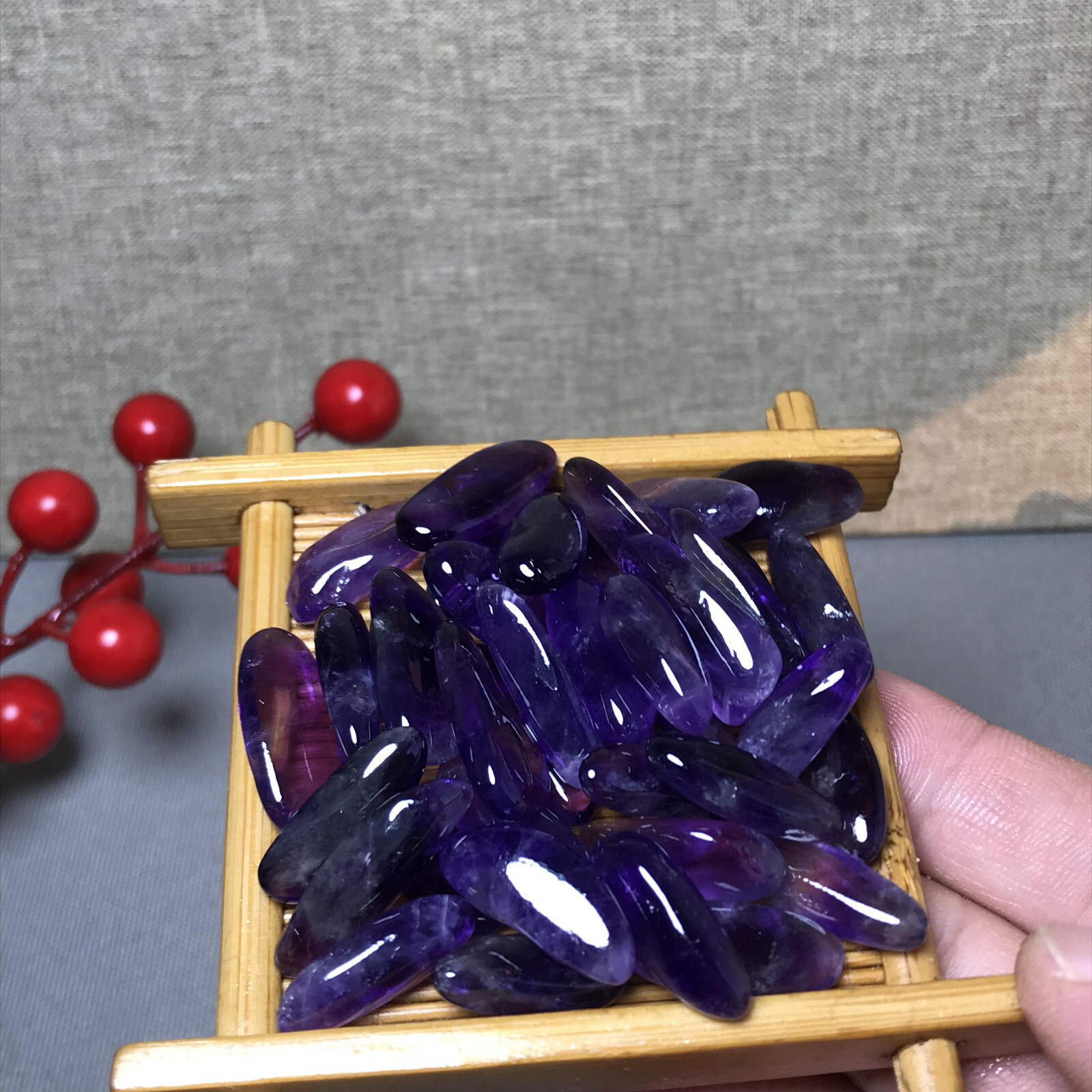 40pcs Natural Dreamy amethyst Crystal gemstone Polish Mineral Specimen A5604