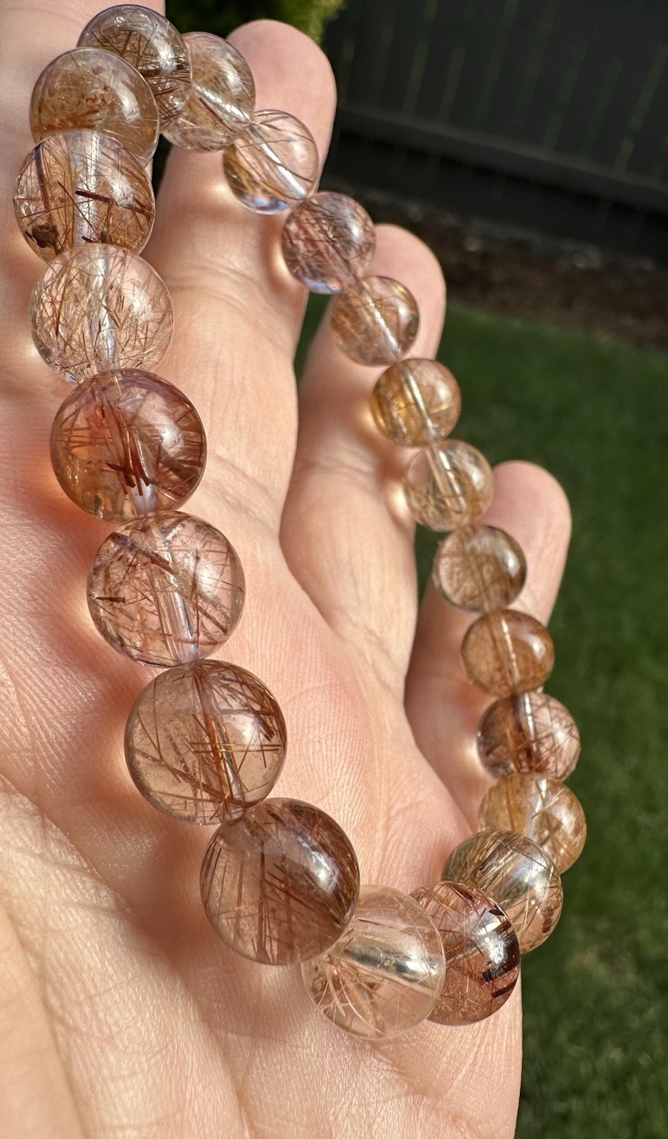 9mm+ Rutilated Quartz Bracelet