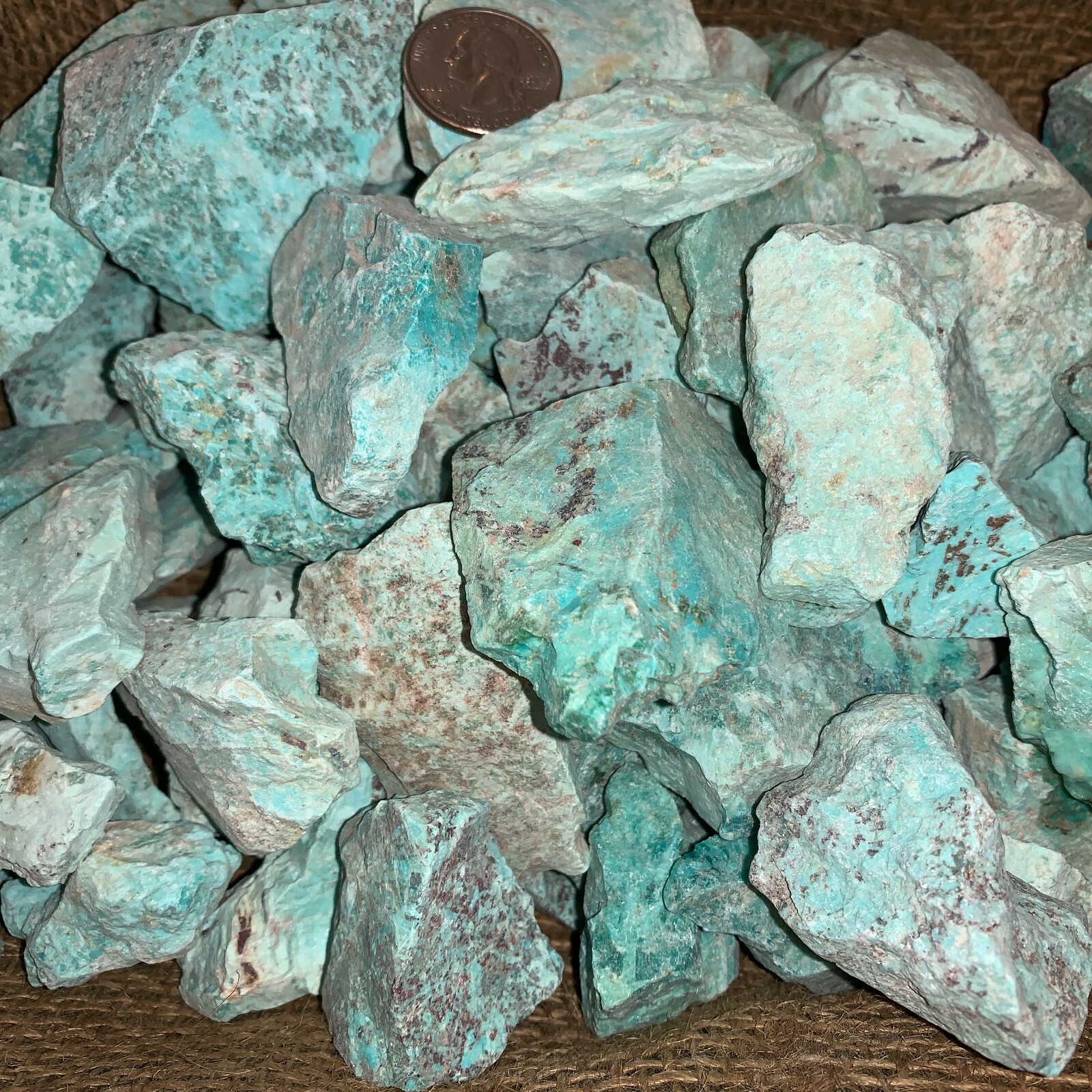 500 Carat Lots of Natural Turquoise Rough (Not Stabilized) + a Free Gemstone