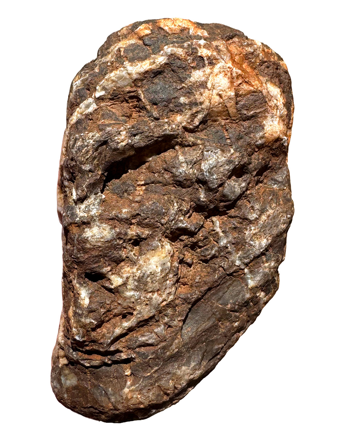 13 oz Brecciated Jasper Rock with Quartz Vein Vivid Iron Color Rough