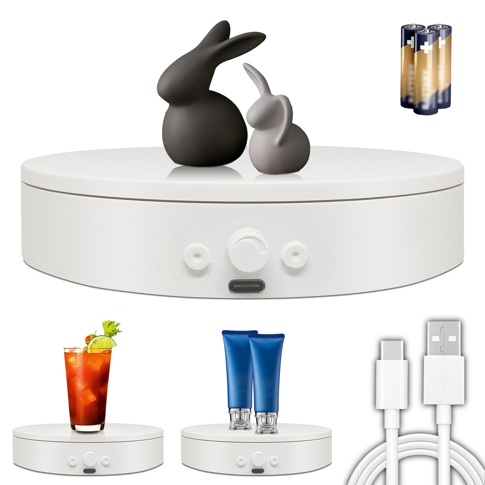 Motorized Rotating Display Stand for Epoxy Glitter tumbler, 360° Cup Turner E…
