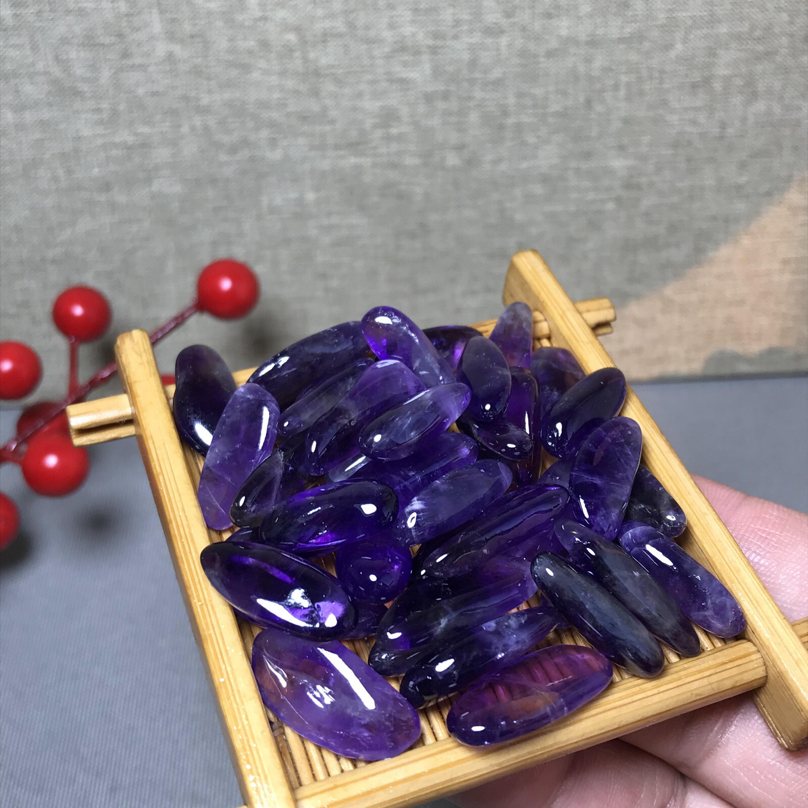 40pcs Natural Dreamy amethyst Crystal gemstone Polish Mineral Specimen A5604