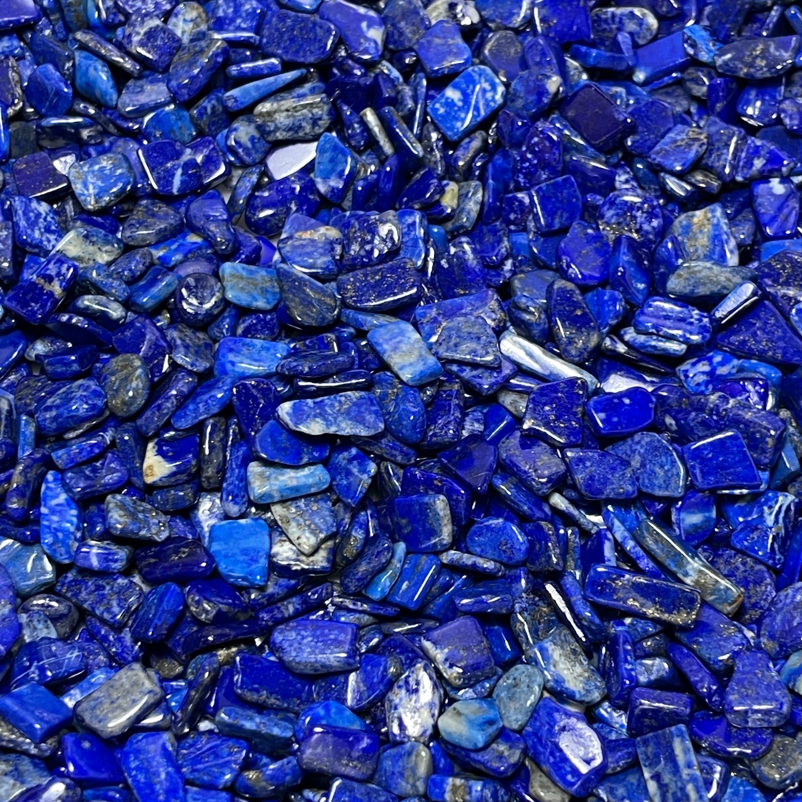 200g Rare Natural Lapis Lazuli Polished Stones Crystal Healing 6-14mm