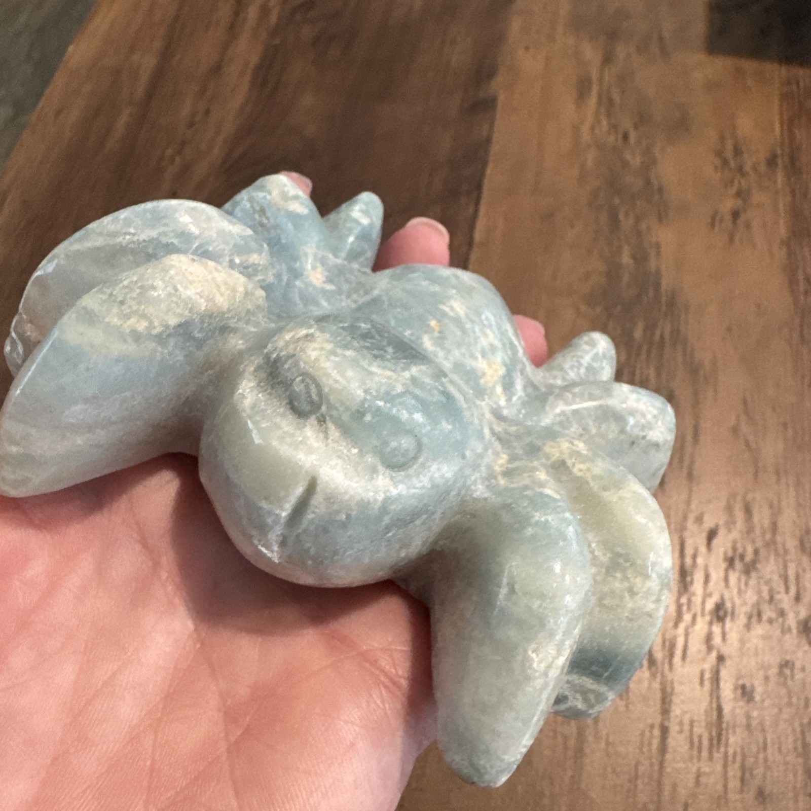 Carribean Calcite Crystal Spider Carving 1Lb 4”