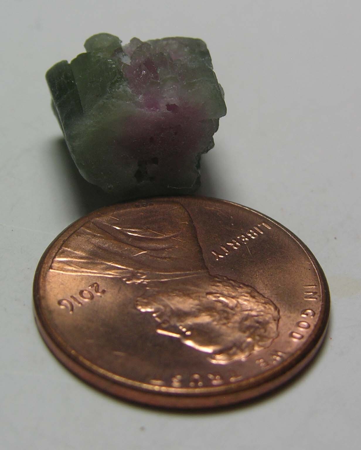 8.50ct Afghan 100% Natural Raw Watermelon Tourmaline Crystal Specimen 1.65g 11mm