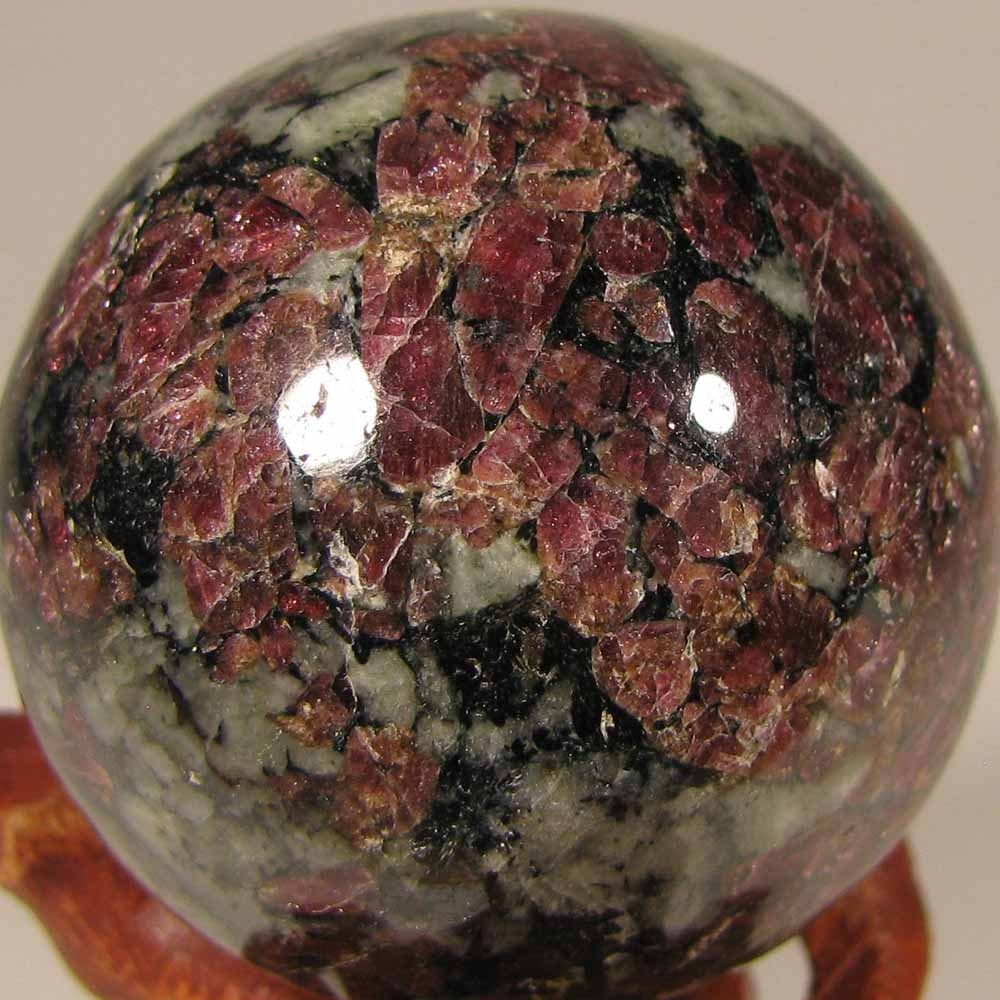 40mm EUDIALYTE Sphere Ball w/ Stand – Kola Peninsula, Russia